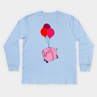 When Pigs Fly Kids Long Sleeve T-Shirt